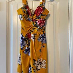 Yellow floral dress